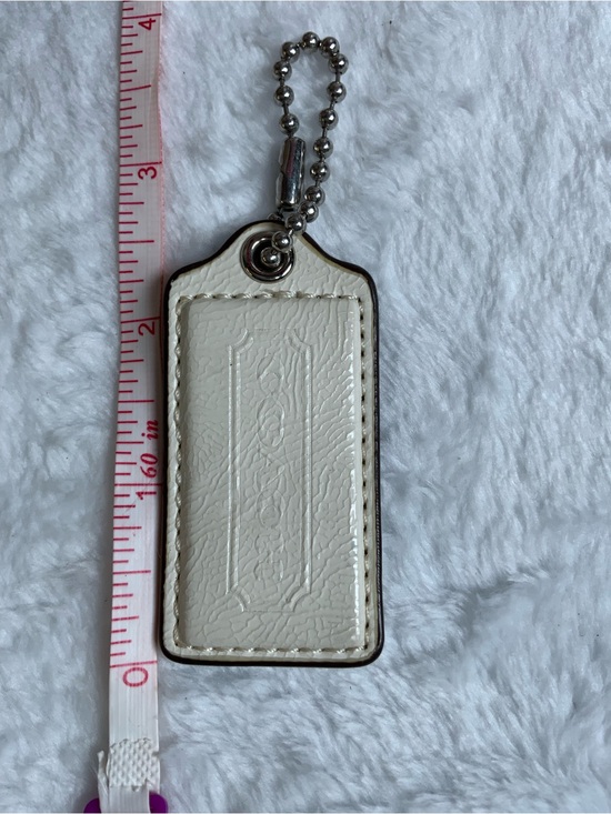 Coach Accessories - Coach Ivory Leather Keychain Tag with Silver Hardware (85)